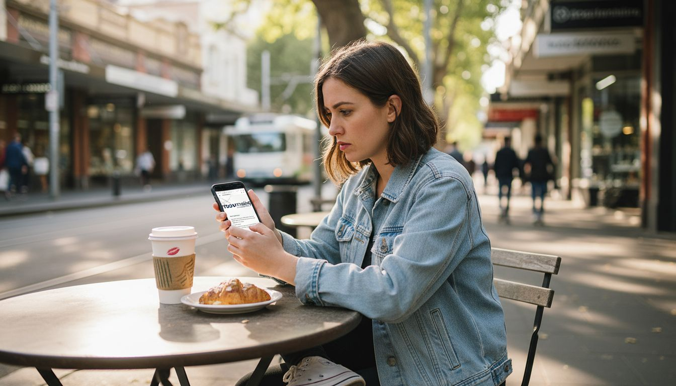 Customer using smartphone for local search