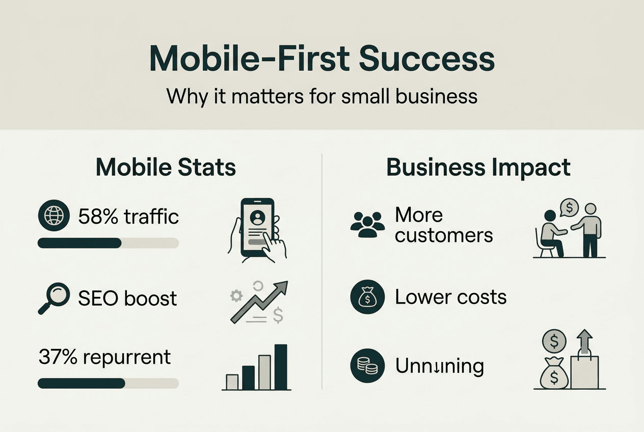 Infographic summarizing mobile-first business benefits