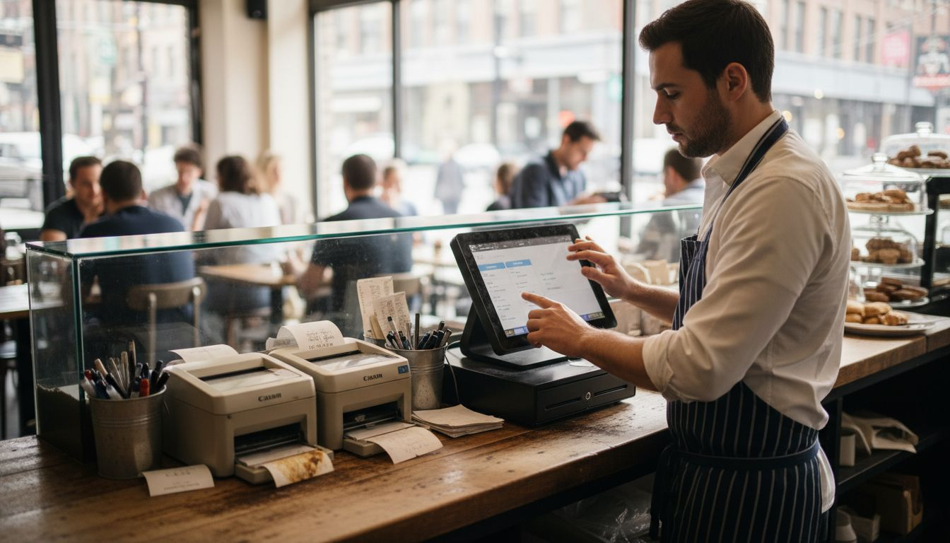 Restaurant manager using touchscreen POS