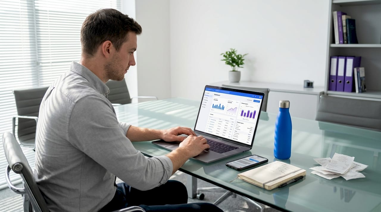 SME employee using cloud accounting software