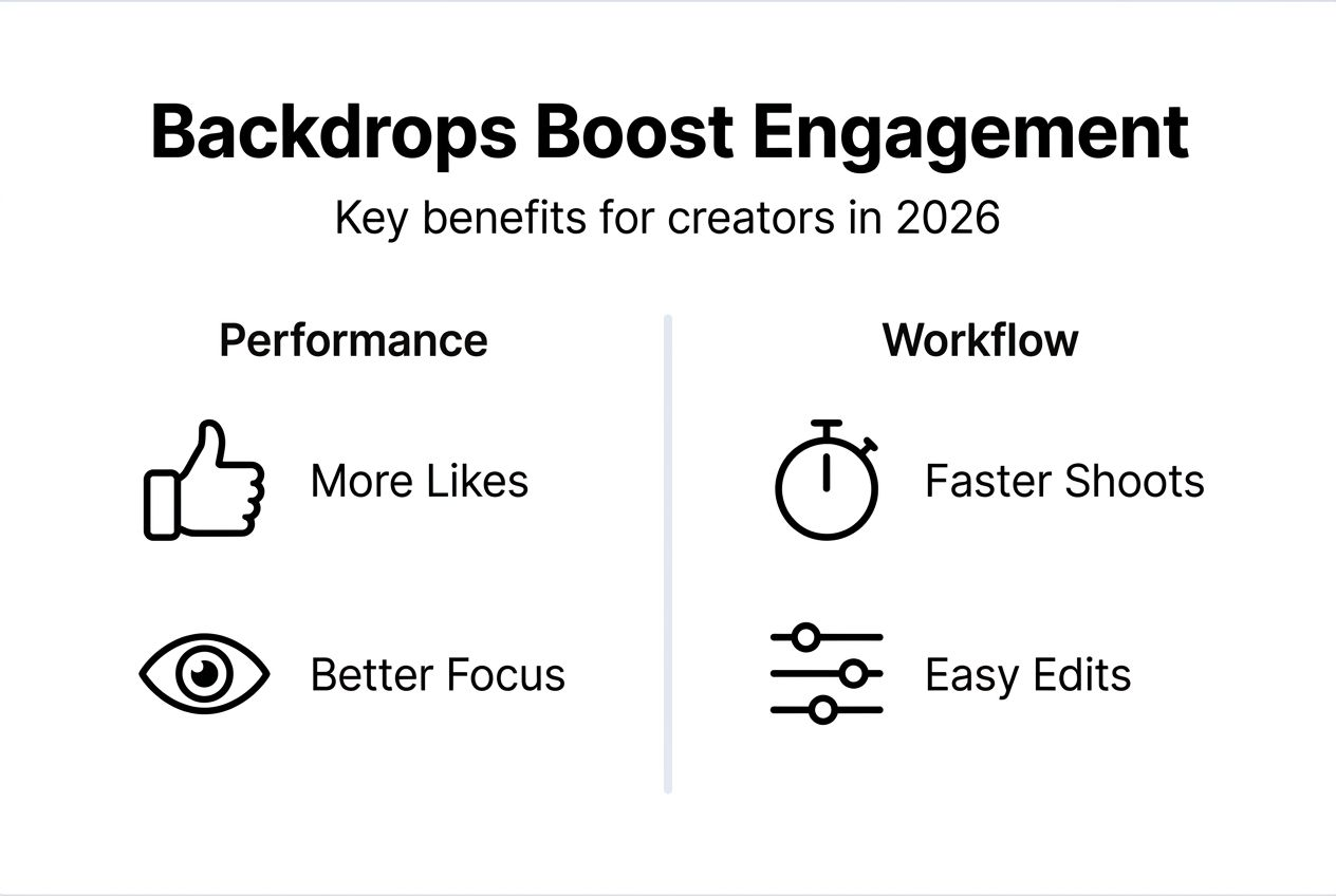 Infographic on how backdrops increase engagement