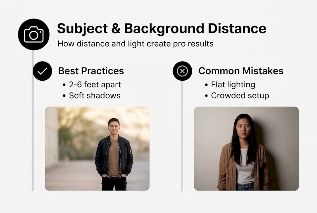 Infographic on subject and background separation tips