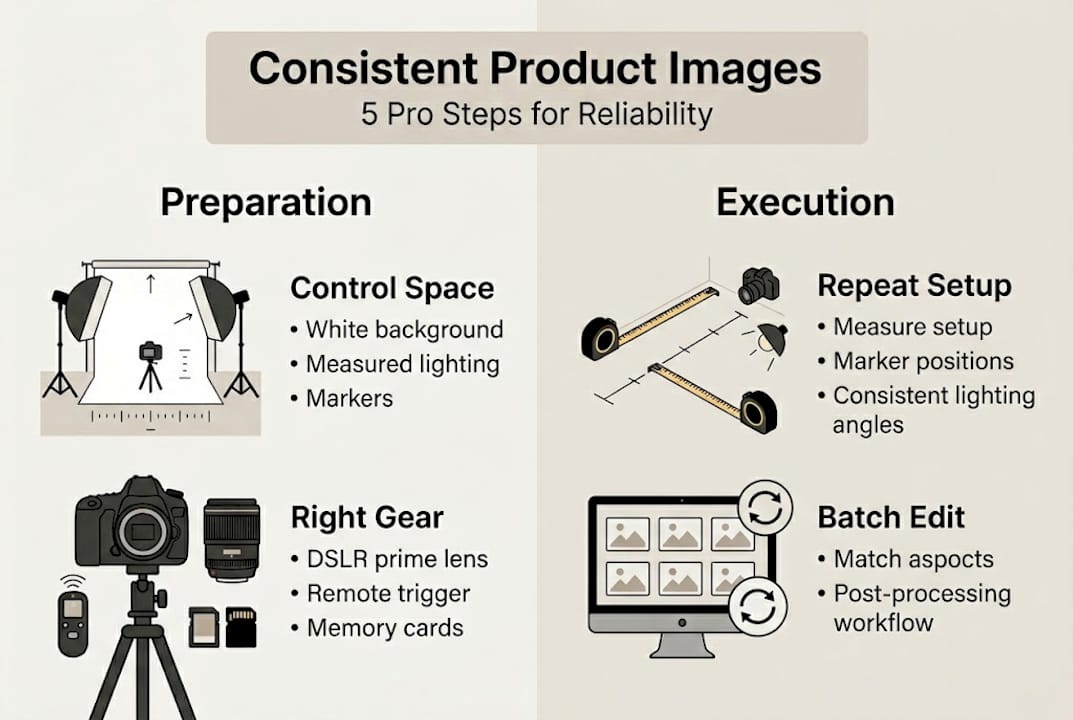 Infographic outlining 5 pro steps for consistency
