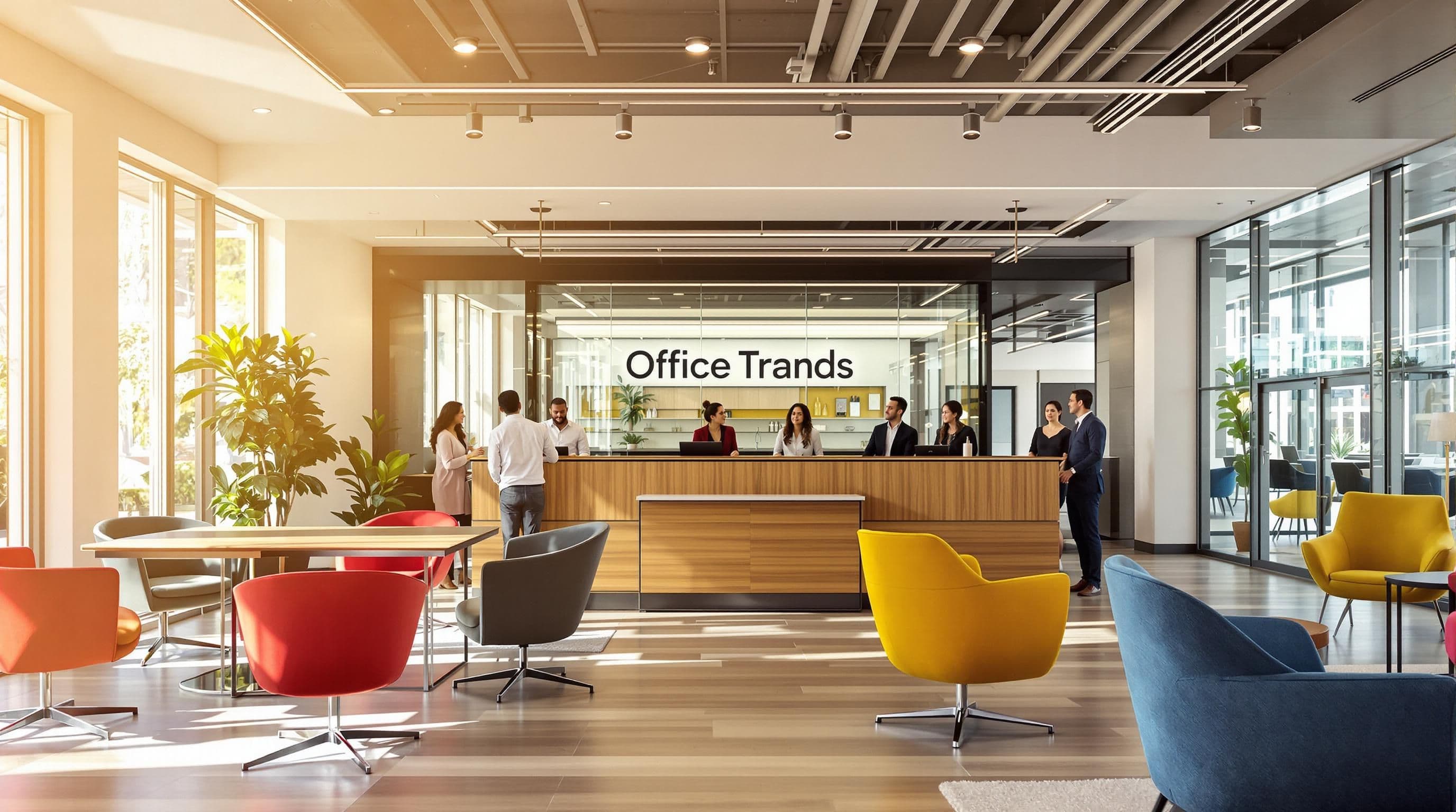 Modern South African office with luxury furniture and welcoming reception area
