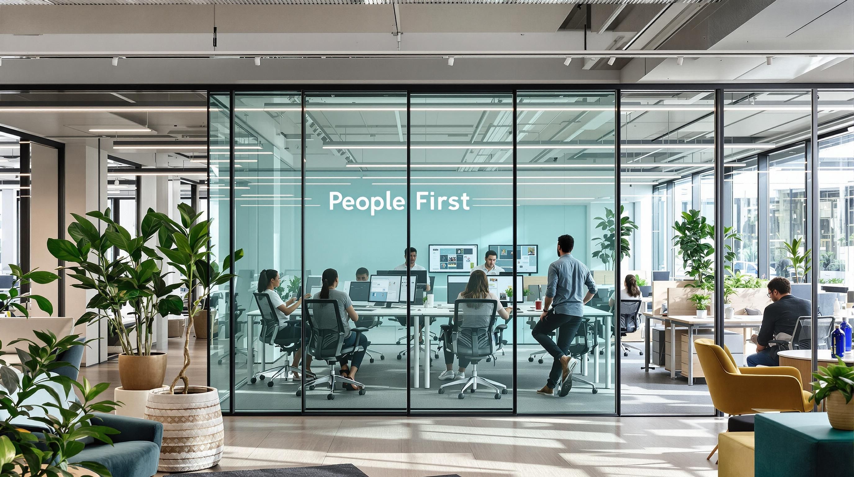 Modern open-plan South African office showing collaboration and inclusivity