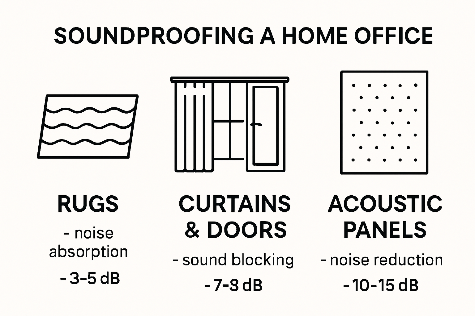 Visual guide to multilayered home office soundproofing strategies