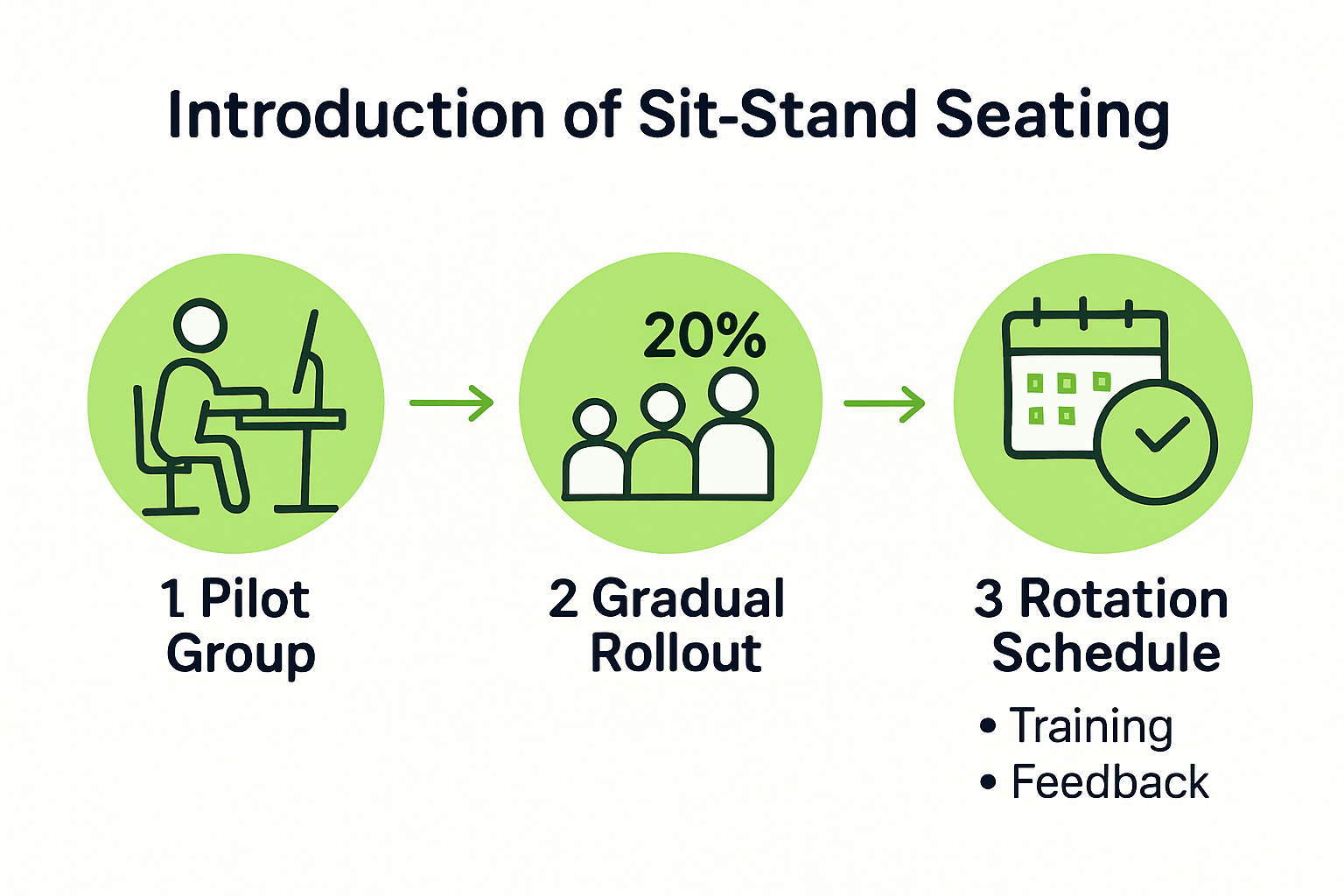 Phased roll-out of sit-stand seating in offices