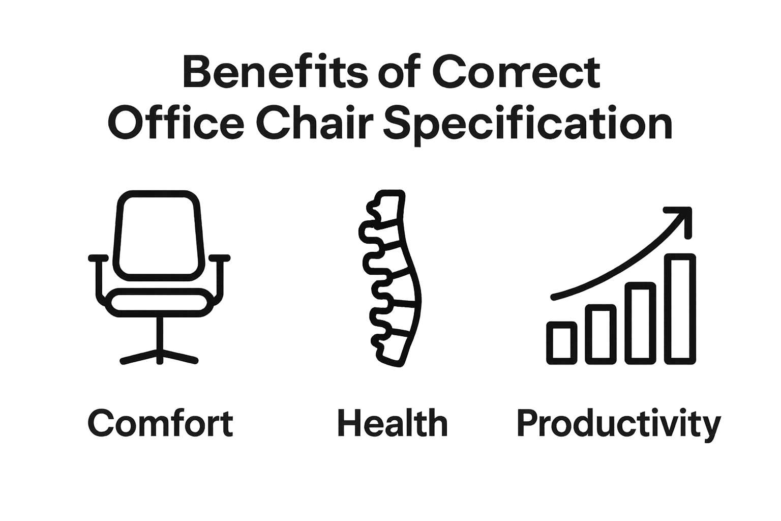 Comparison of comfort, health, and productivity benefits of office chair specifications