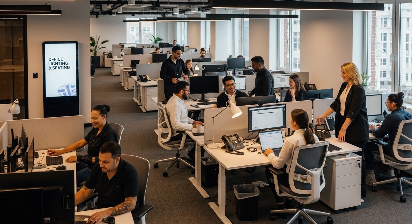 office lighting seating workspace