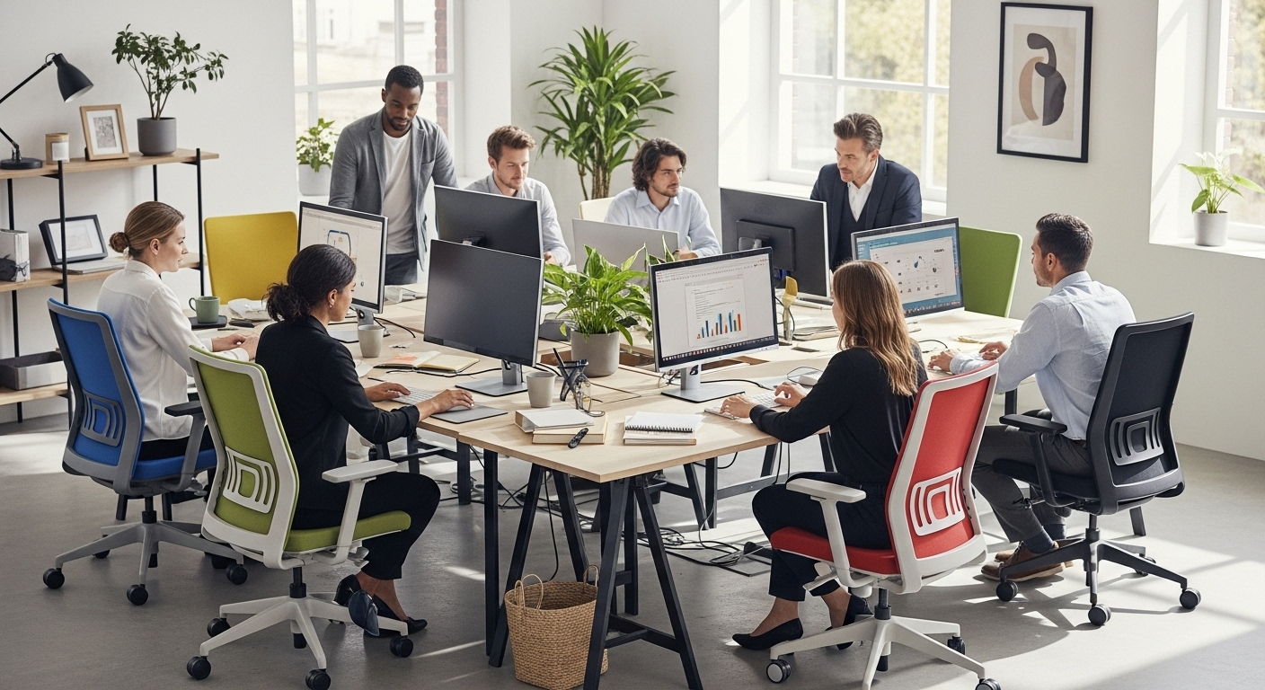 office chair colors, productive workspace, modern office