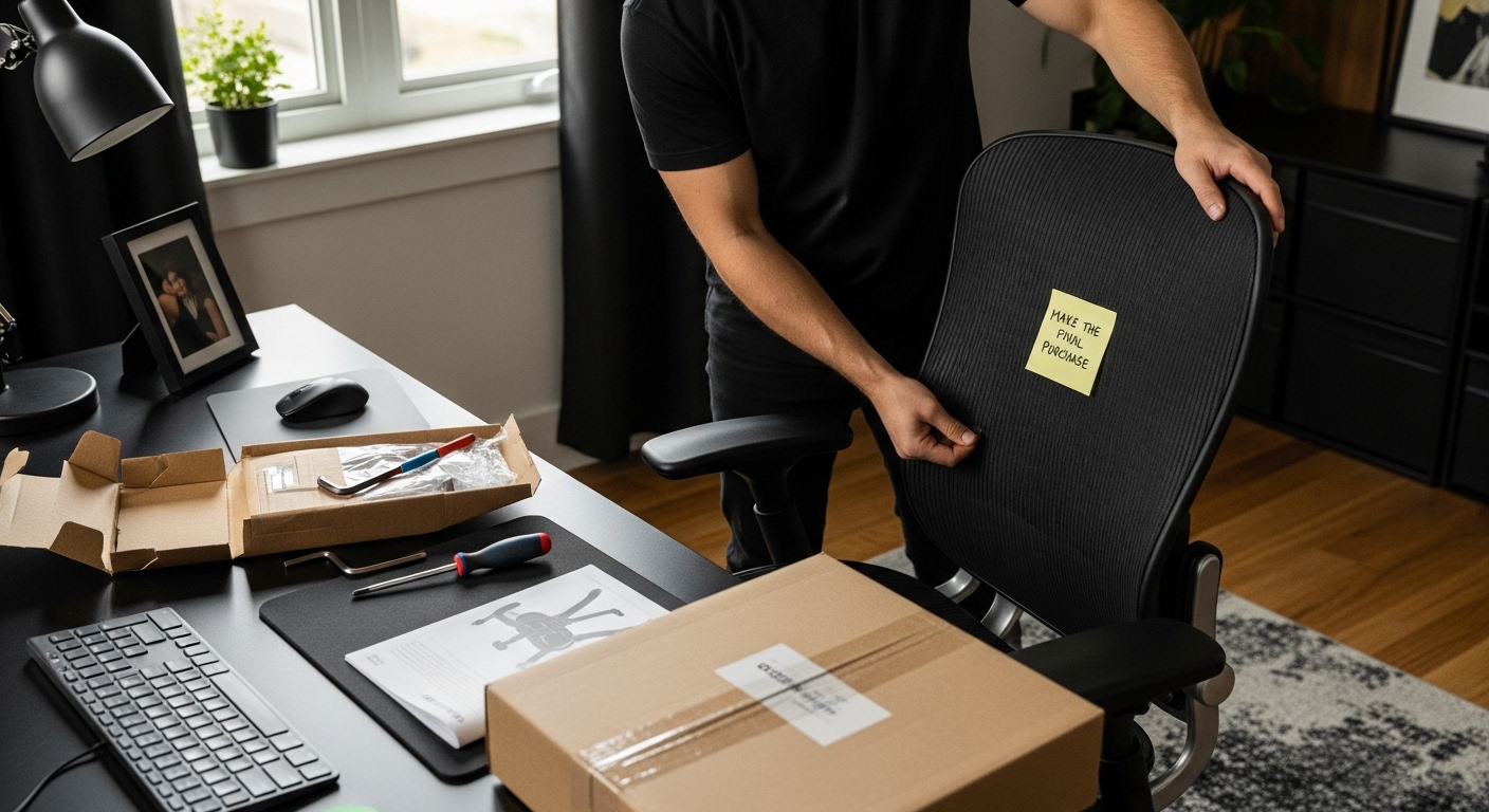 chair home office setup
