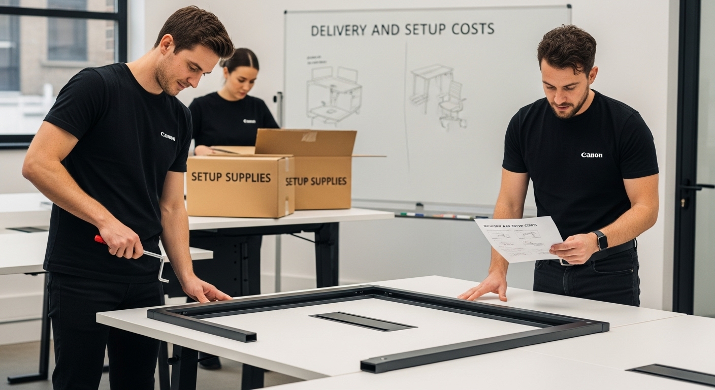 setup office furniture
