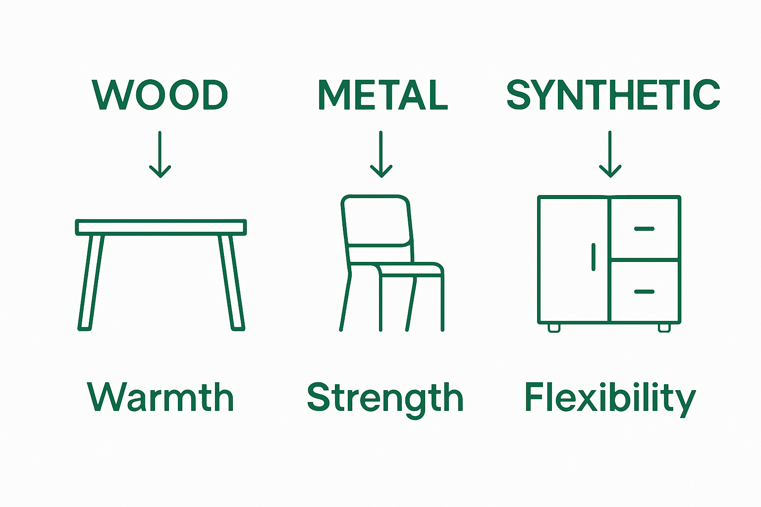 Simple classification of common office furniture material categories