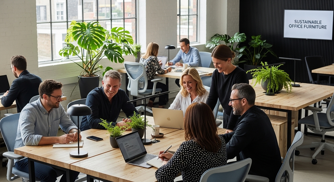 sustainable office furniture workspace