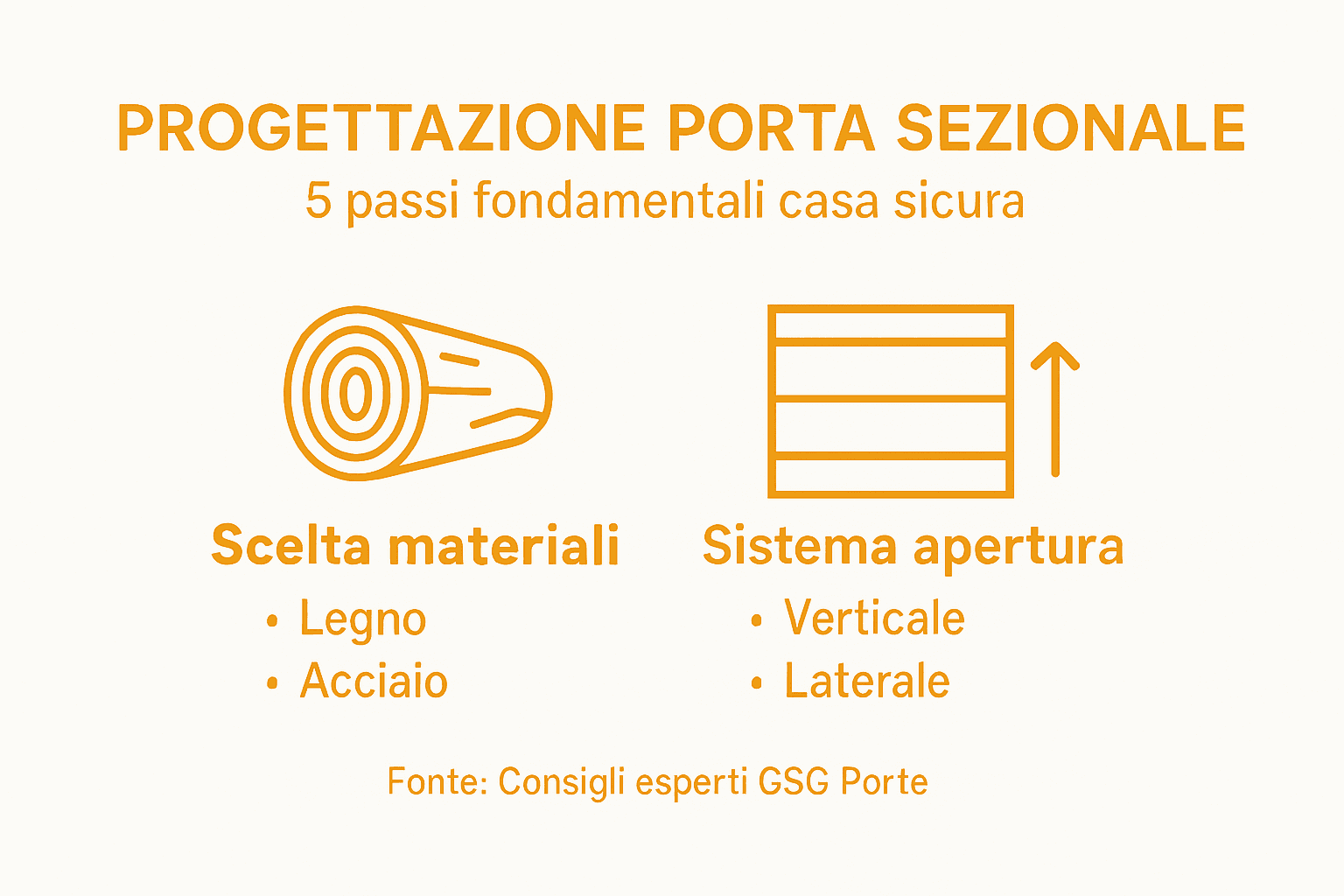 Infografica: punti chiave per la progettazione delle porte sezionali
