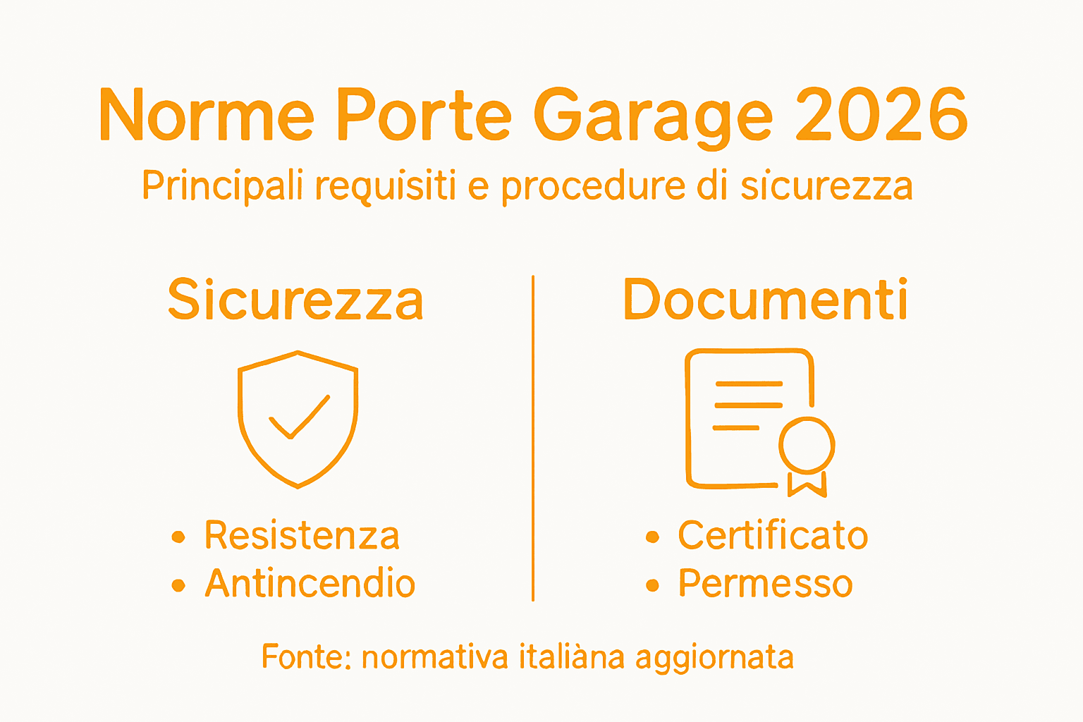 Infografica: regole di sicurezza e procedure per l’uso corretto delle porte da garage