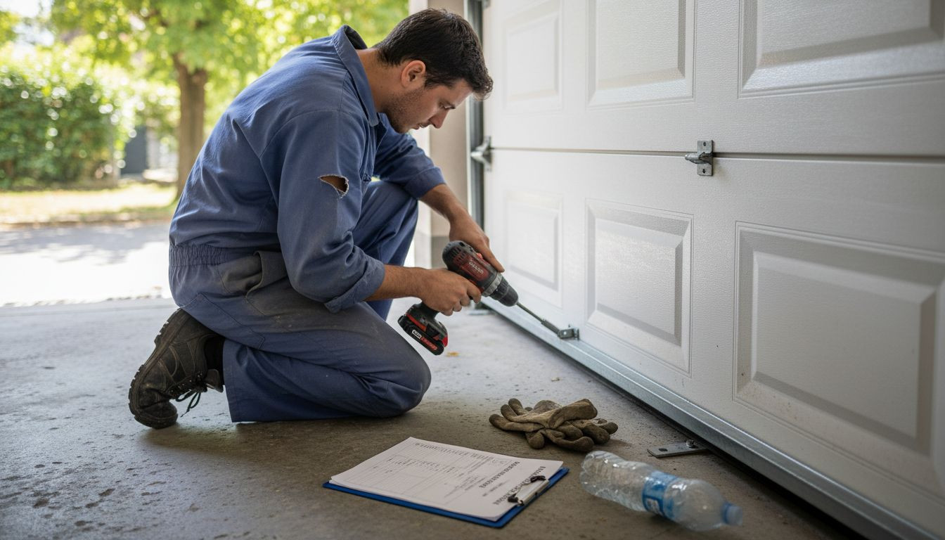 Un tecnico specializzato si occupa della manutenzione della porta del garage, controllando che tutto funzioni correttamente e intervenendo per prevenire eventuali guasti.