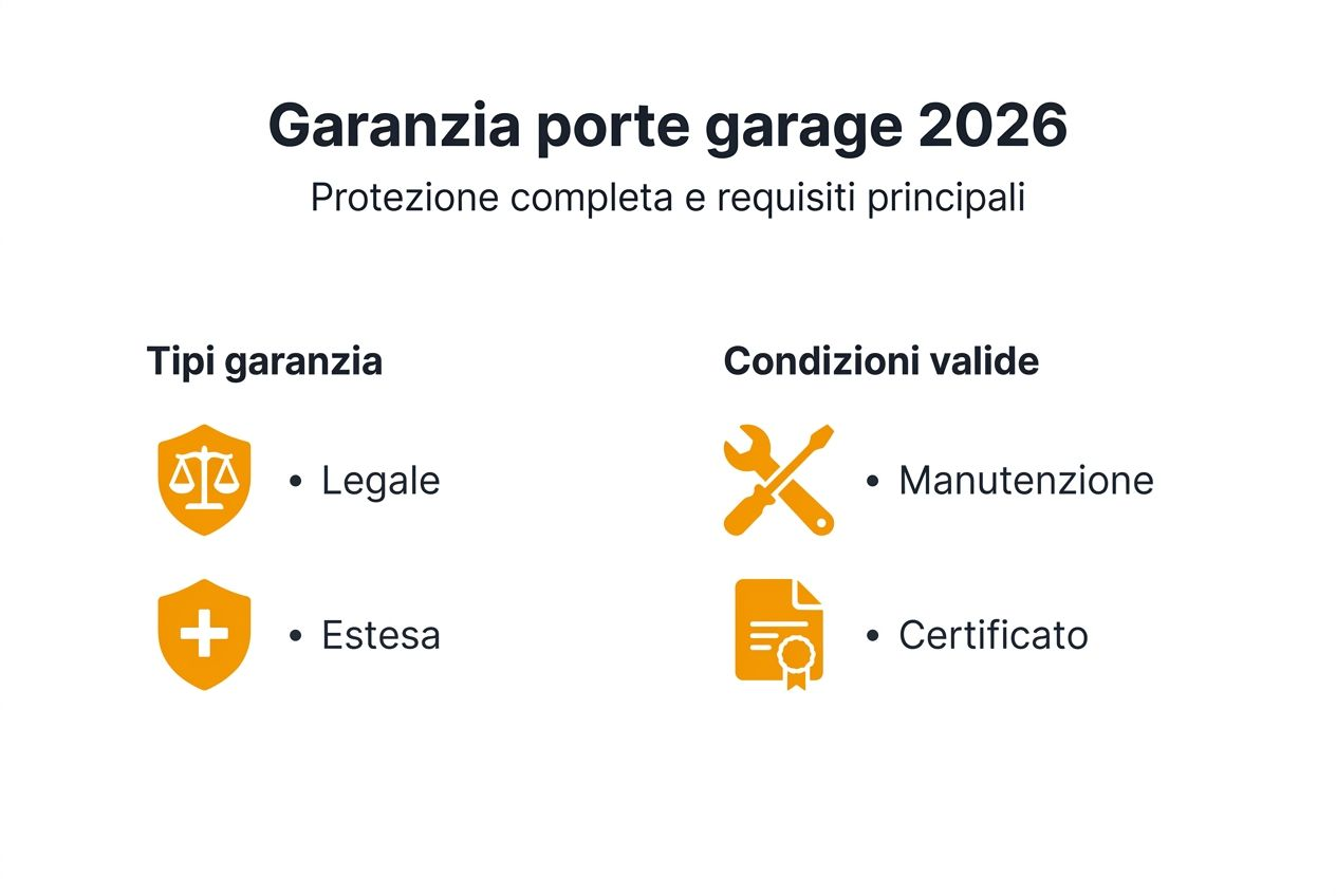 Infografica: cosa sapere sulla garanzia delle porte da garage – i requisiti fondamentali