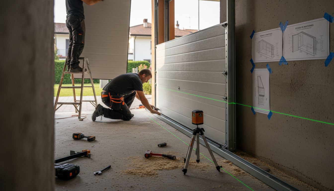Il nostro team si occupa dell’installazione di pannelli per porte sezionali.