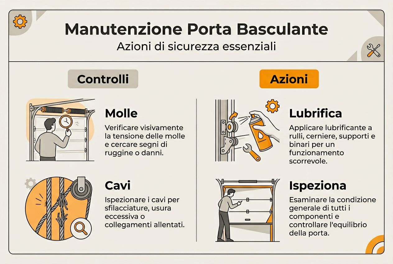 Guida illustrata alla manutenzione della porta basculante