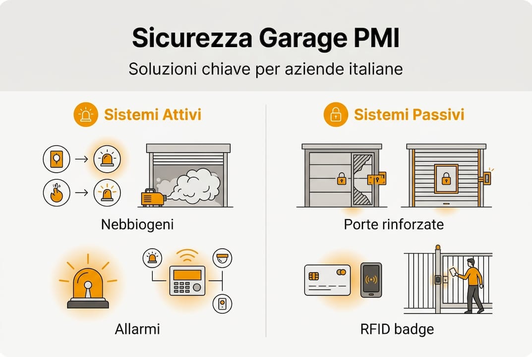 Infografica: le migliori soluzioni per la sicurezza dei garage nelle piccole e medie imprese