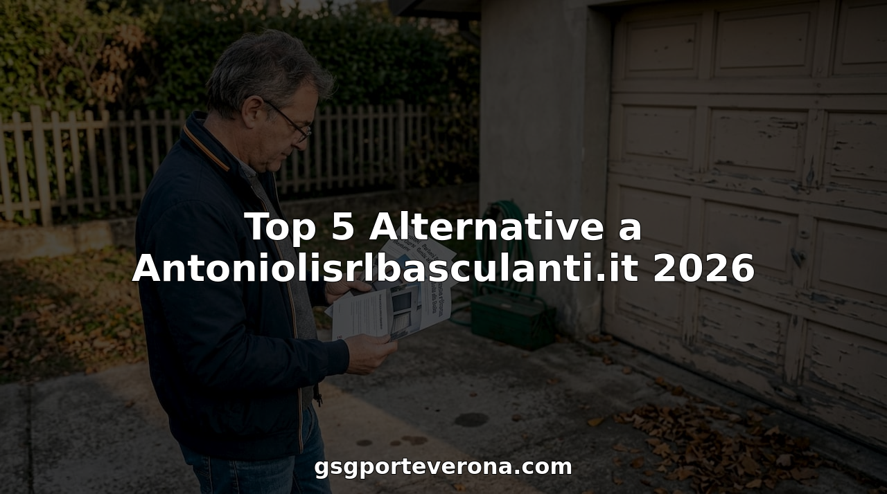 Proprietario di casa che valuta diverse soluzioni per il portone del garage all’esterno