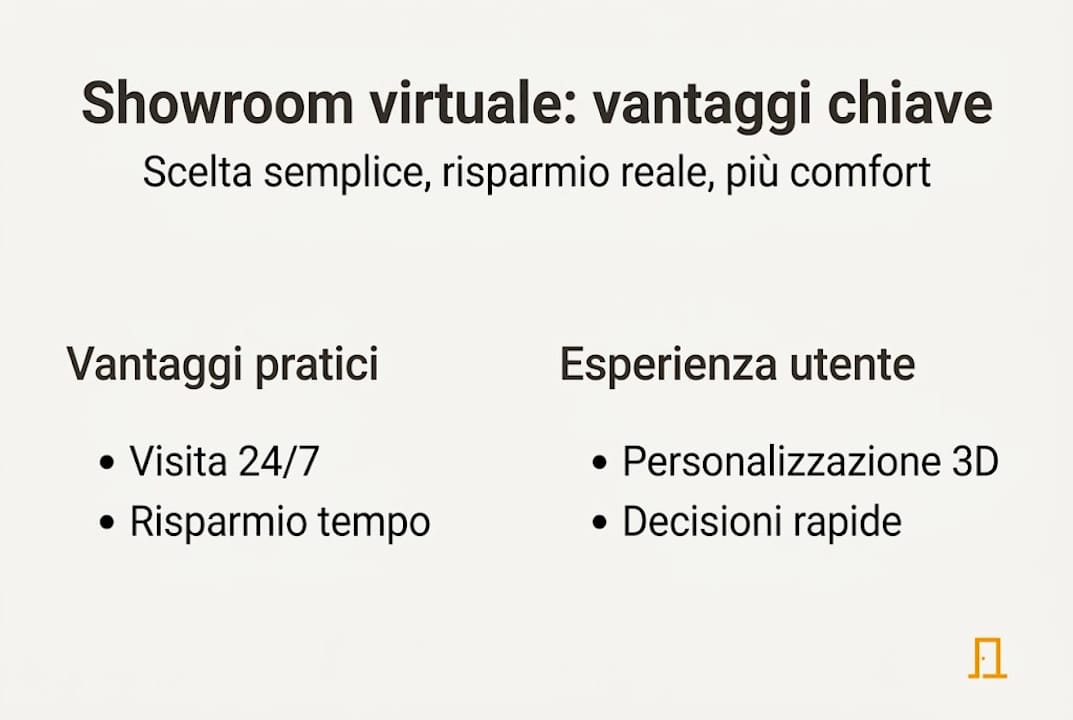 Infografica: tutti i vantaggi di uno showroom virtuale per porte