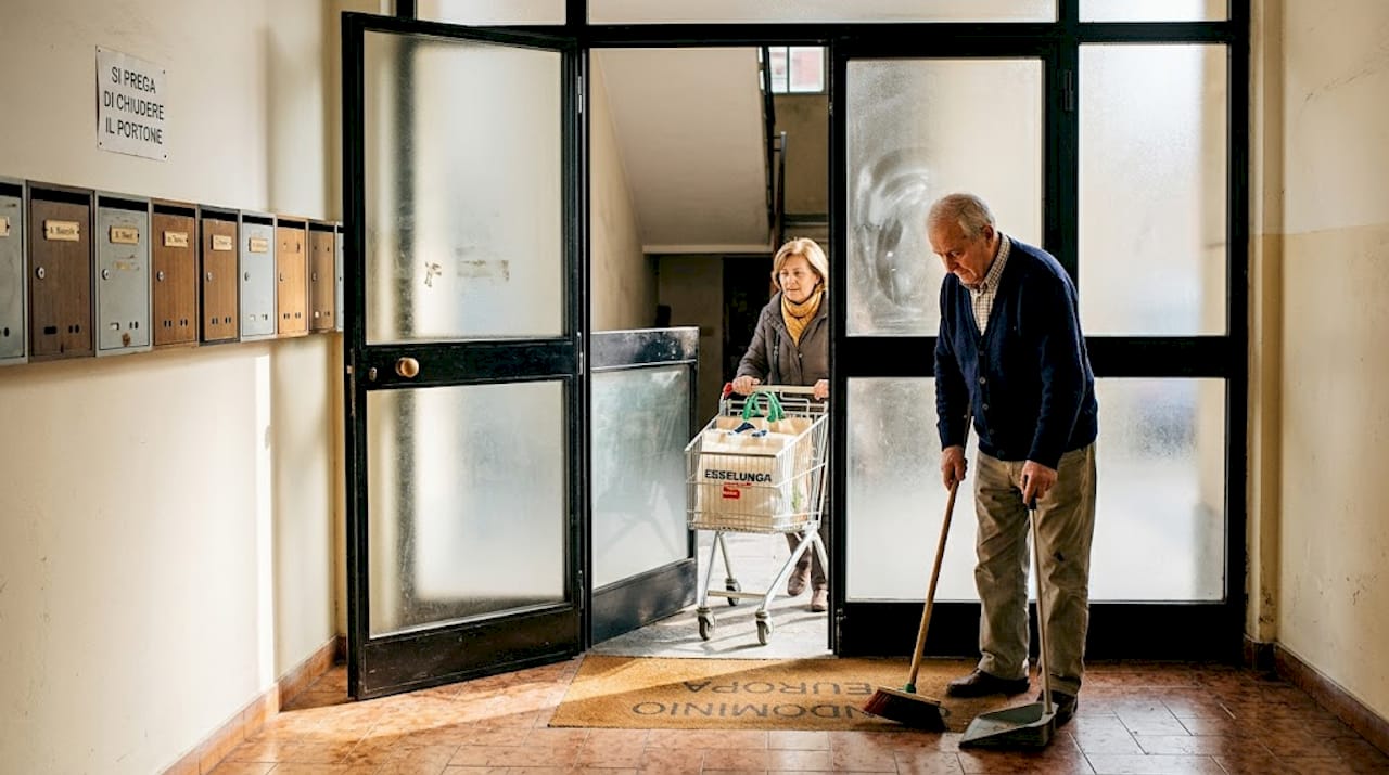 Accesso al condominio tramite portone principale, perfetto per la vita quotidiana degli abitanti.