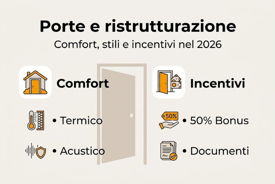 Infografica: soluzioni di comfort, tendenze di design e vantaggi per le porte del 2026