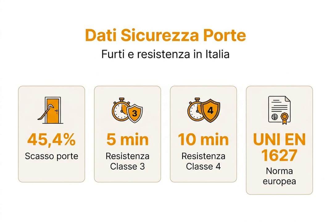 Infografica: i numeri chiave sulla sicurezza delle porte blindate
