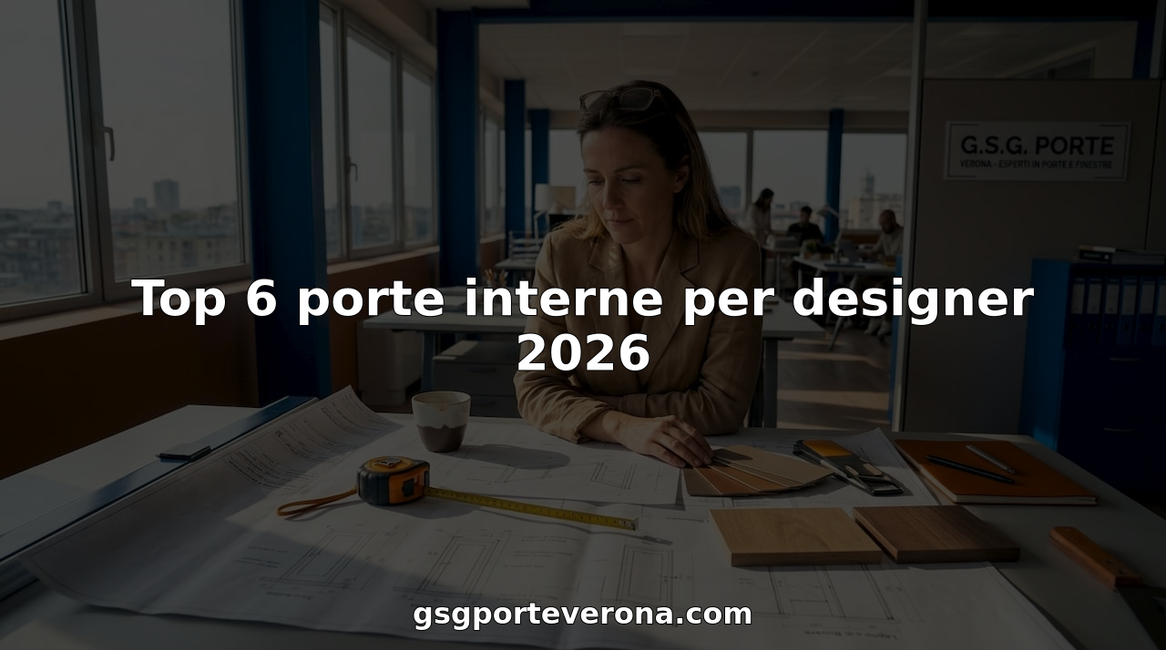 Un designer esamina e confronta i campioni per scegliere le porte interne più adatte al progetto.
