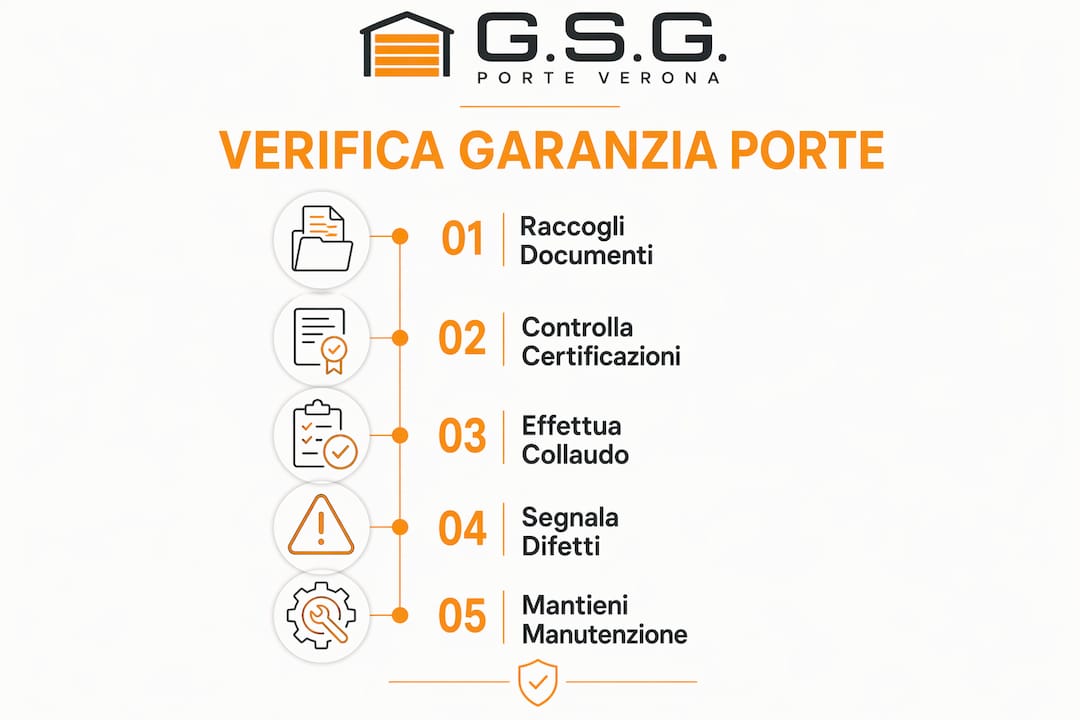 Infografica: tutti i passaggi per controllare la validità della garanzia delle porte
