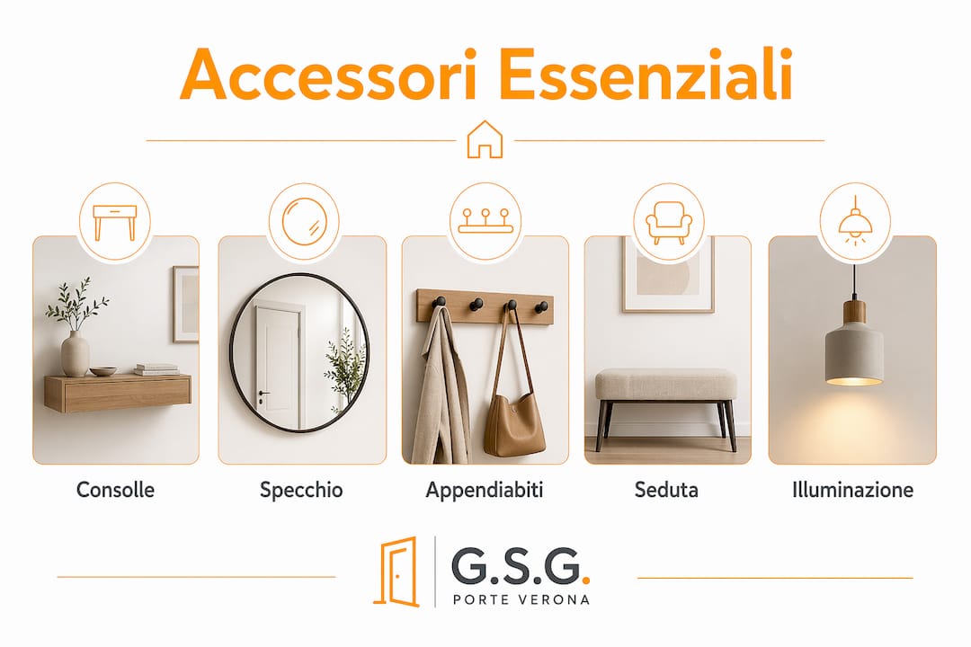 Infografica: 5 step per arredare l’ingresso con gli accessori indispensabili