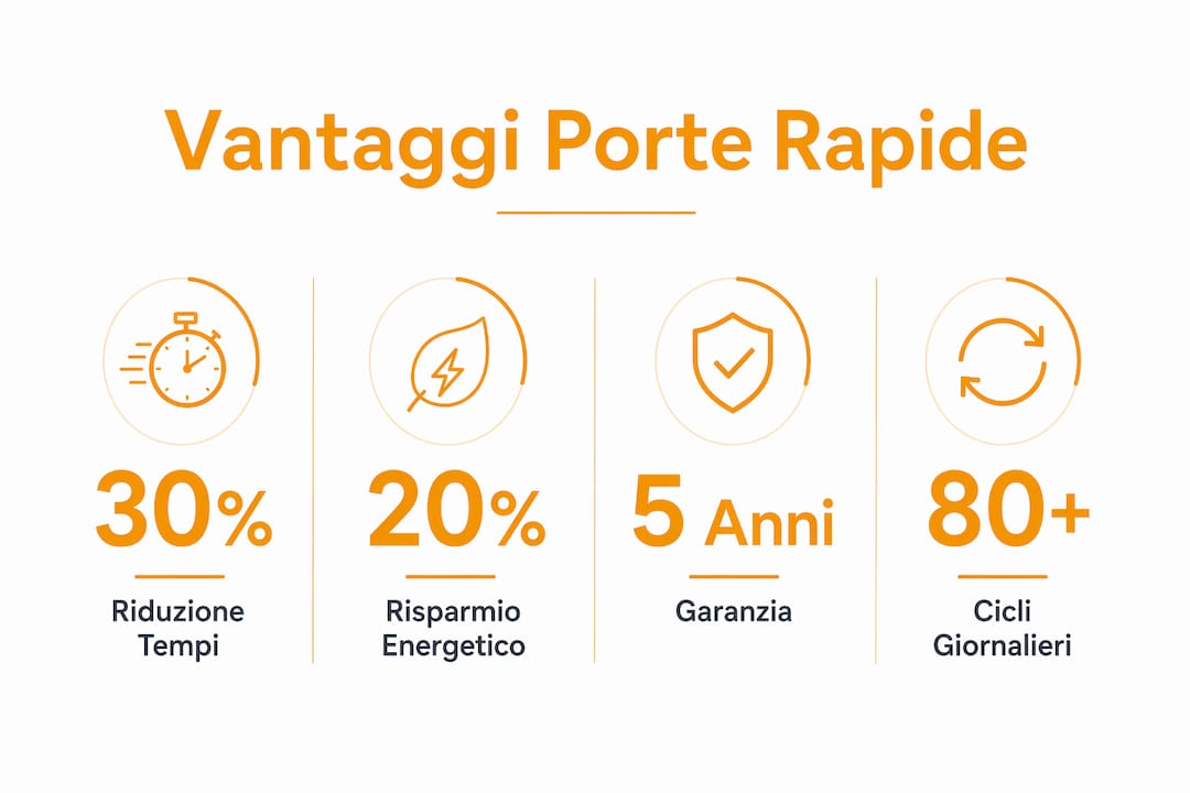 Infografica: tutti i benefici delle porte rapide per la tua azienda