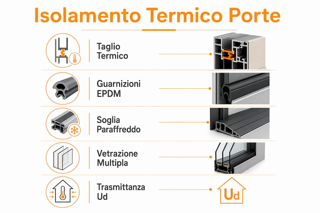 Infografica: tutti i passaggi chiave per l’isolamento termico delle porte