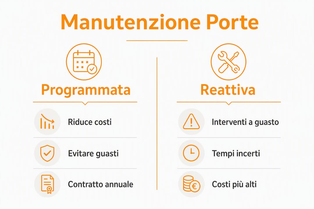 Tabella comparativa per la manutenzione delle porte