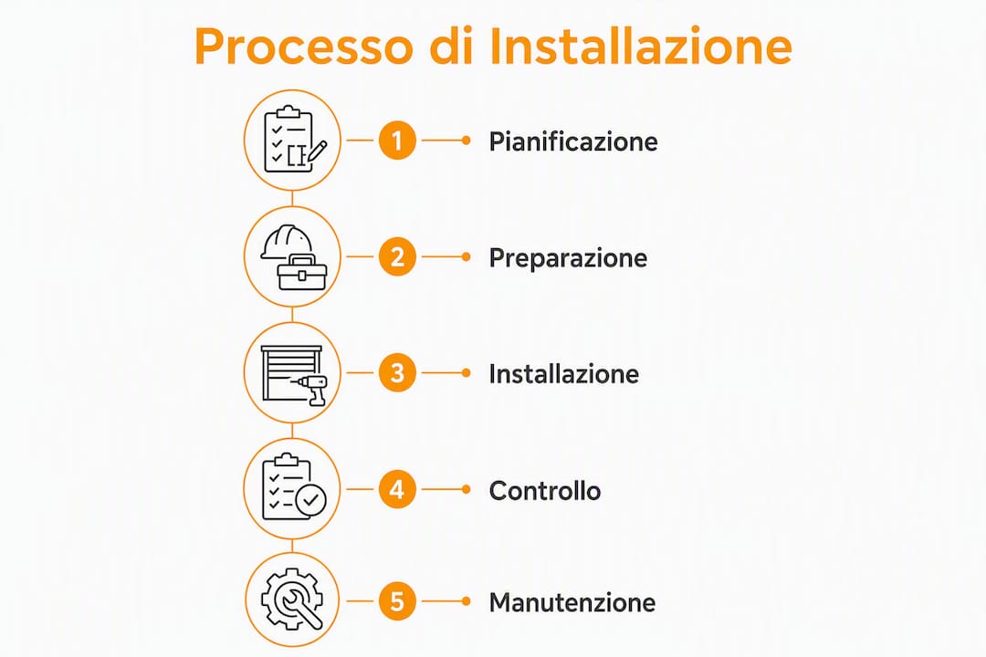 Infografica che illustra passo dopo passo come effettuare un’installazione veloce