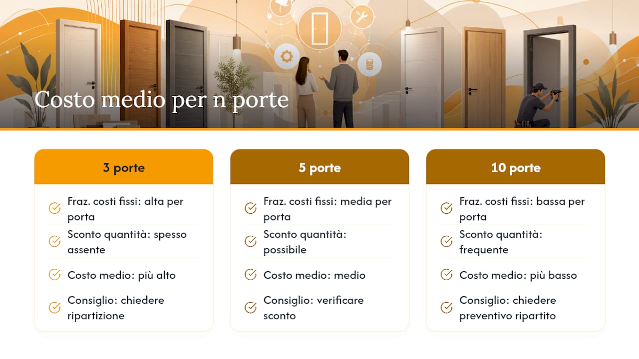 Schema dei costi per la sostituzione di più porte