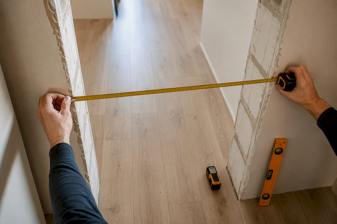 Misurazione del vano porta in diversi punti