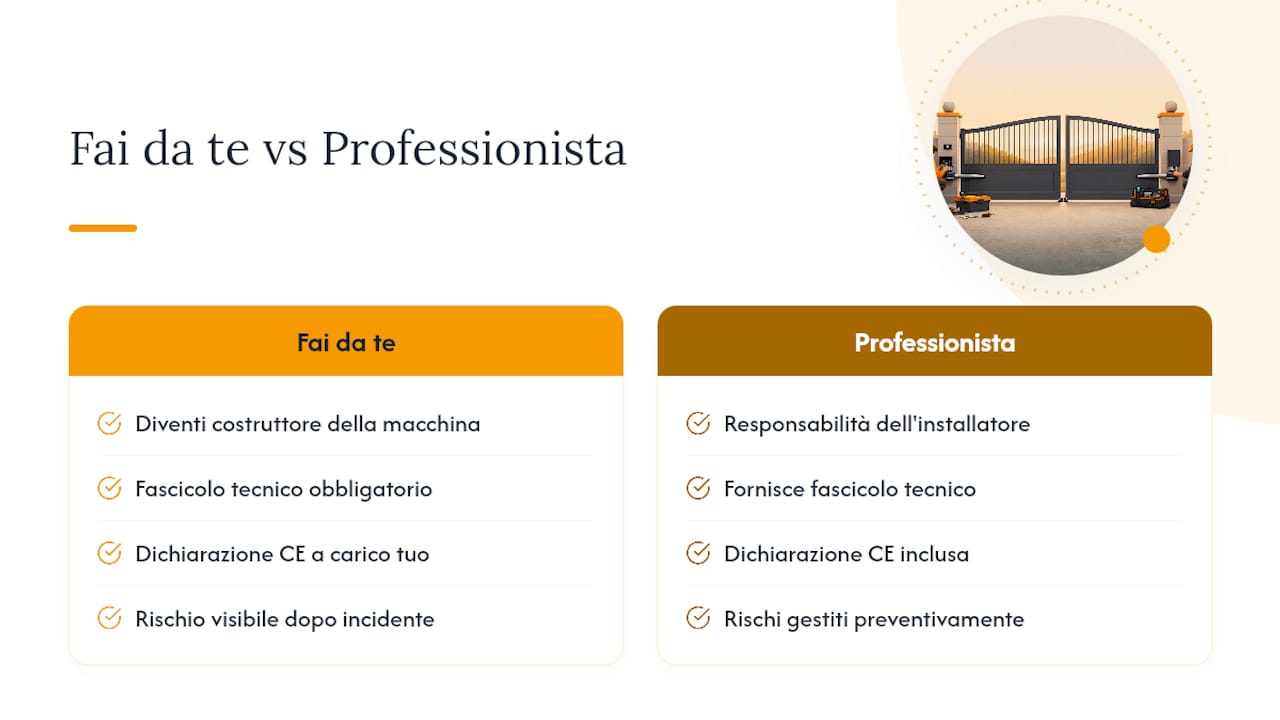 Perché il fai da te sull'automazione cancello battente costa più caro — overview diagram