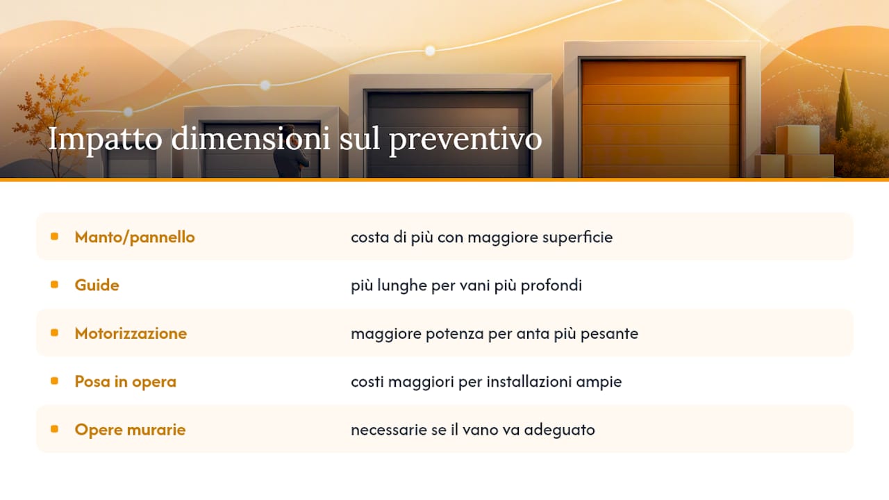Schema delle voci del preventivo