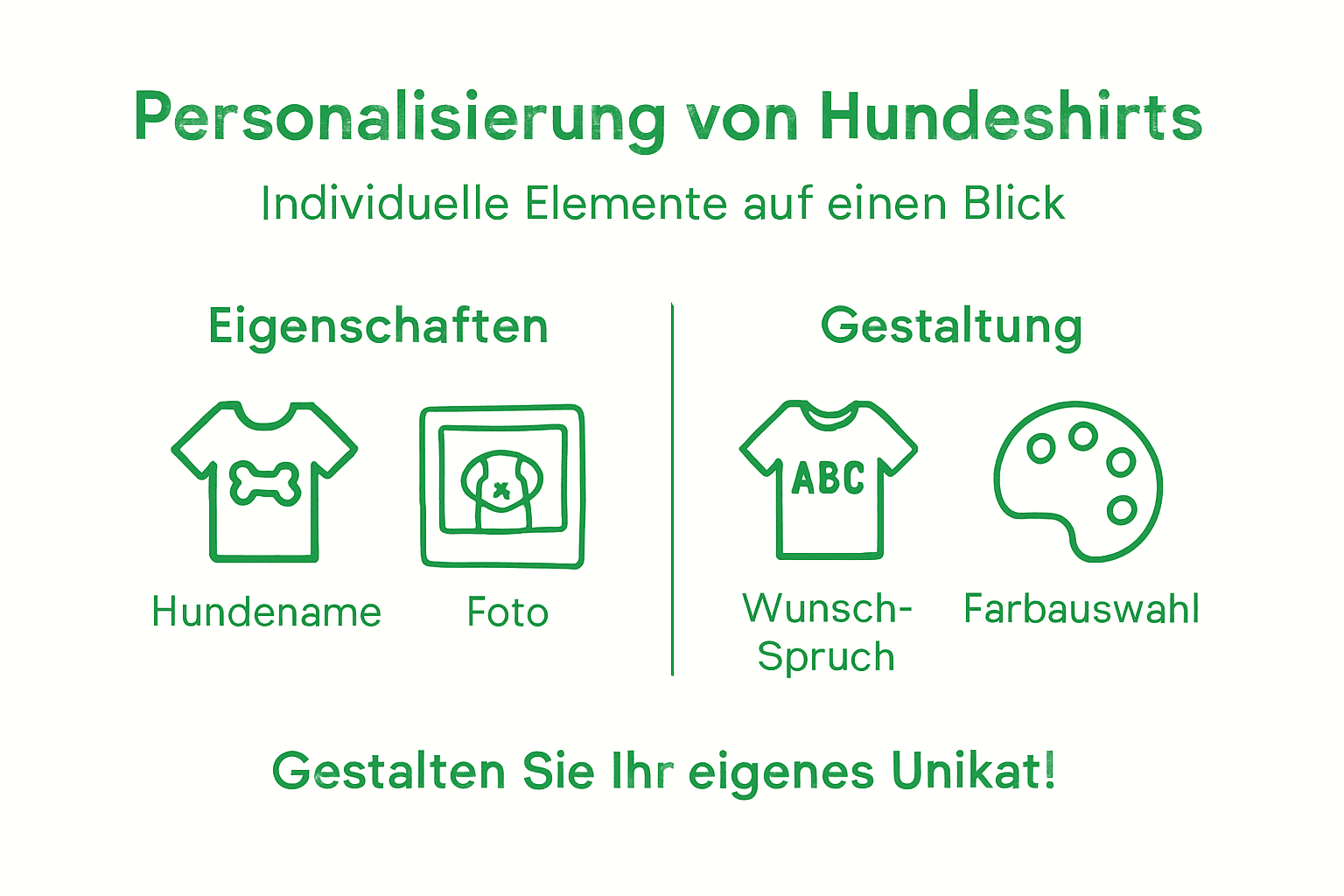 Infografik: So kannst du Hundeshirts individuell gestalten