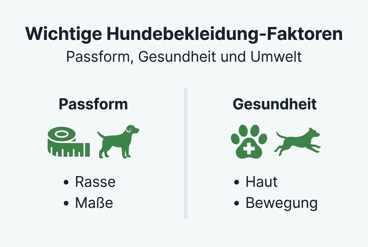 Infografik: Die richtige Passform von Hundebekleidung und ihr Einfluss auf die Gesundheit