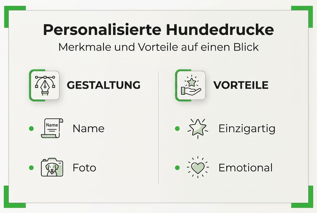 Infografik: Was zeichnet individuelle Hundeporträts aus und welche Vorteile bieten sie?