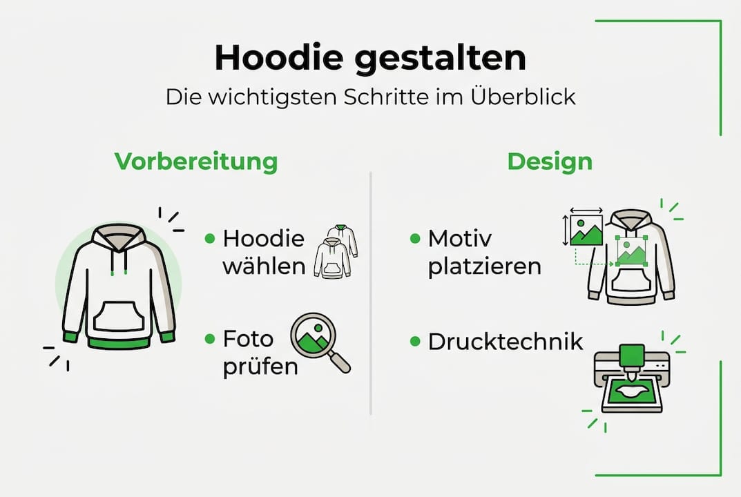 So gestaltest du deinen eigenen Hoodie – Infografik