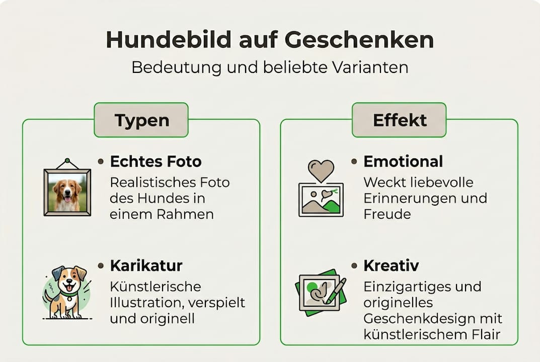 Übersicht: Verschiedene Geschenkideen rund ums Hundeporträt