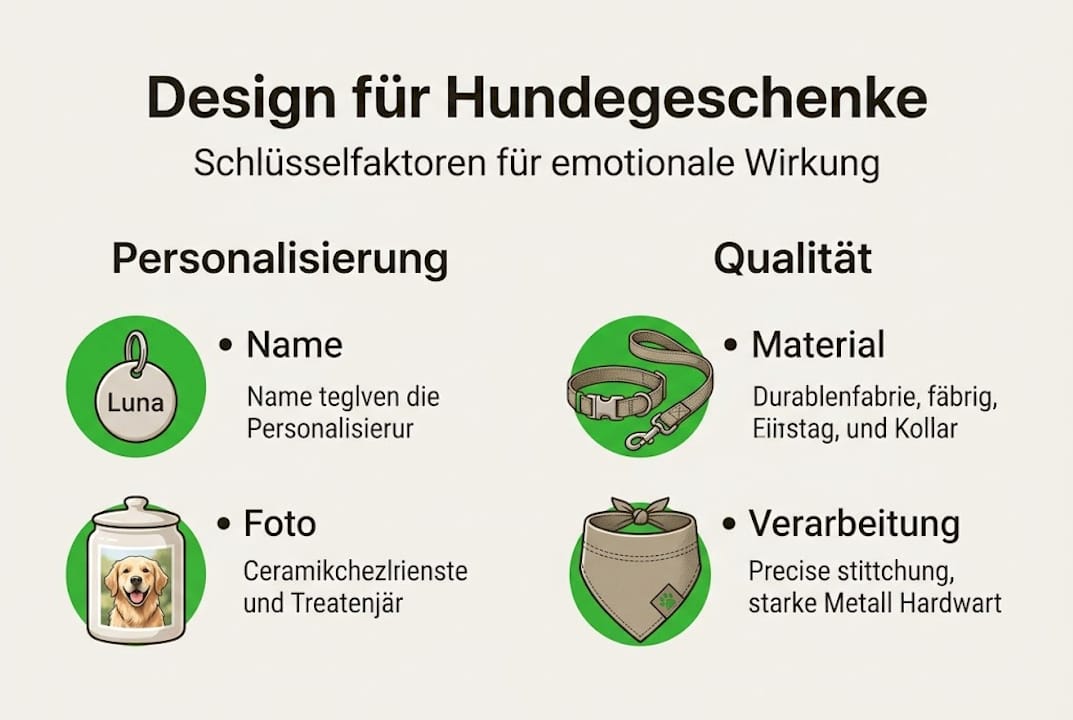 Worauf es beim Design von Hundegeschenken wirklich ankommt – Die wichtigsten Faktoren auf einen Blick (Infografik)