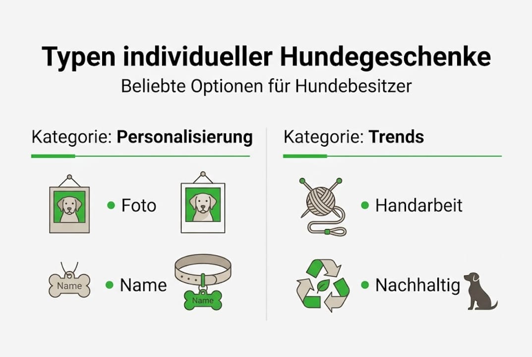 Infografik: Kreative Geschenkideen für Hundefreunde mit persönlicher Note