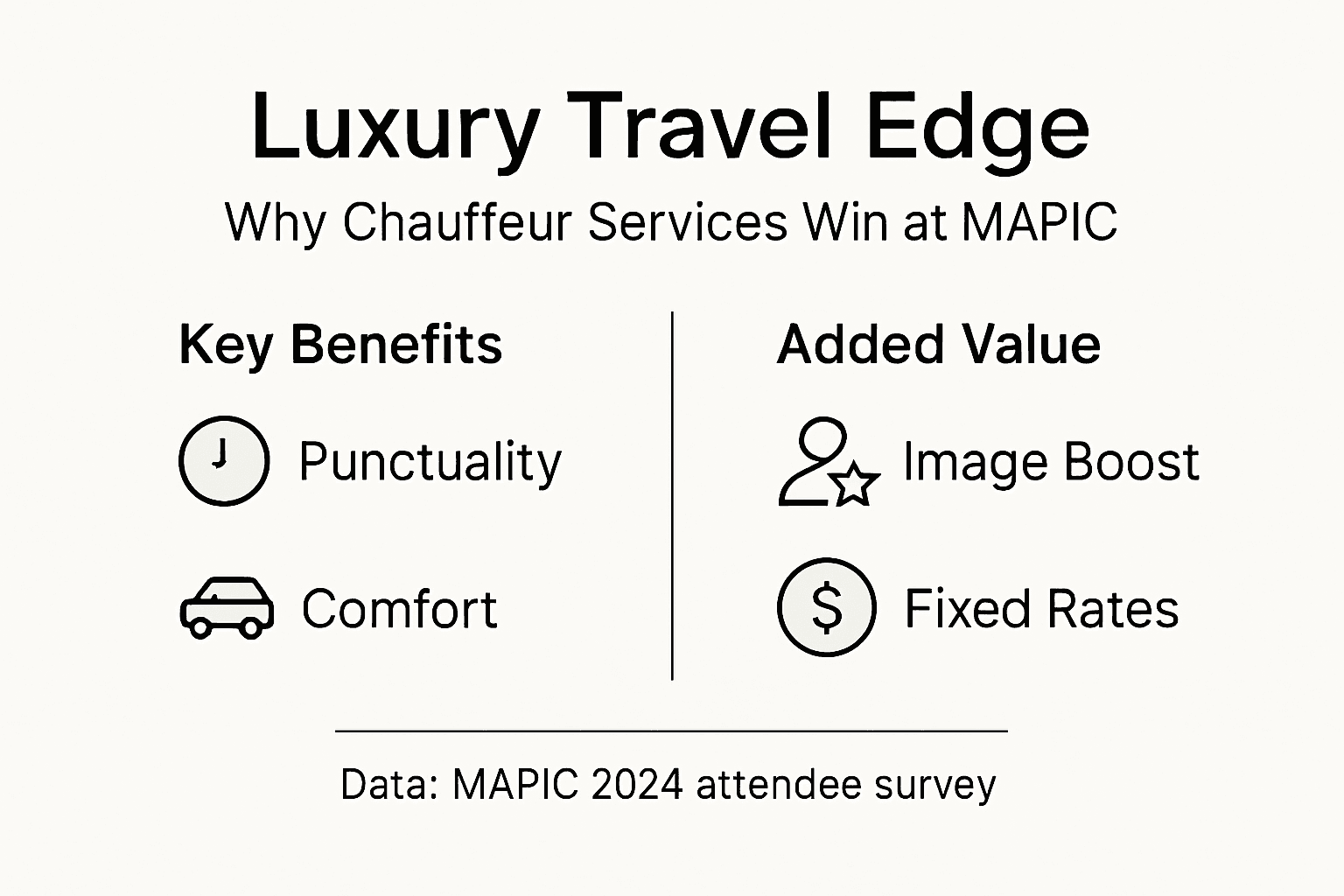 Infographic on luxury transport key benefits