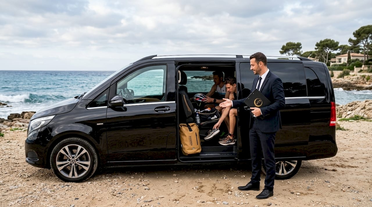 Chauffeur assists athletes on race day